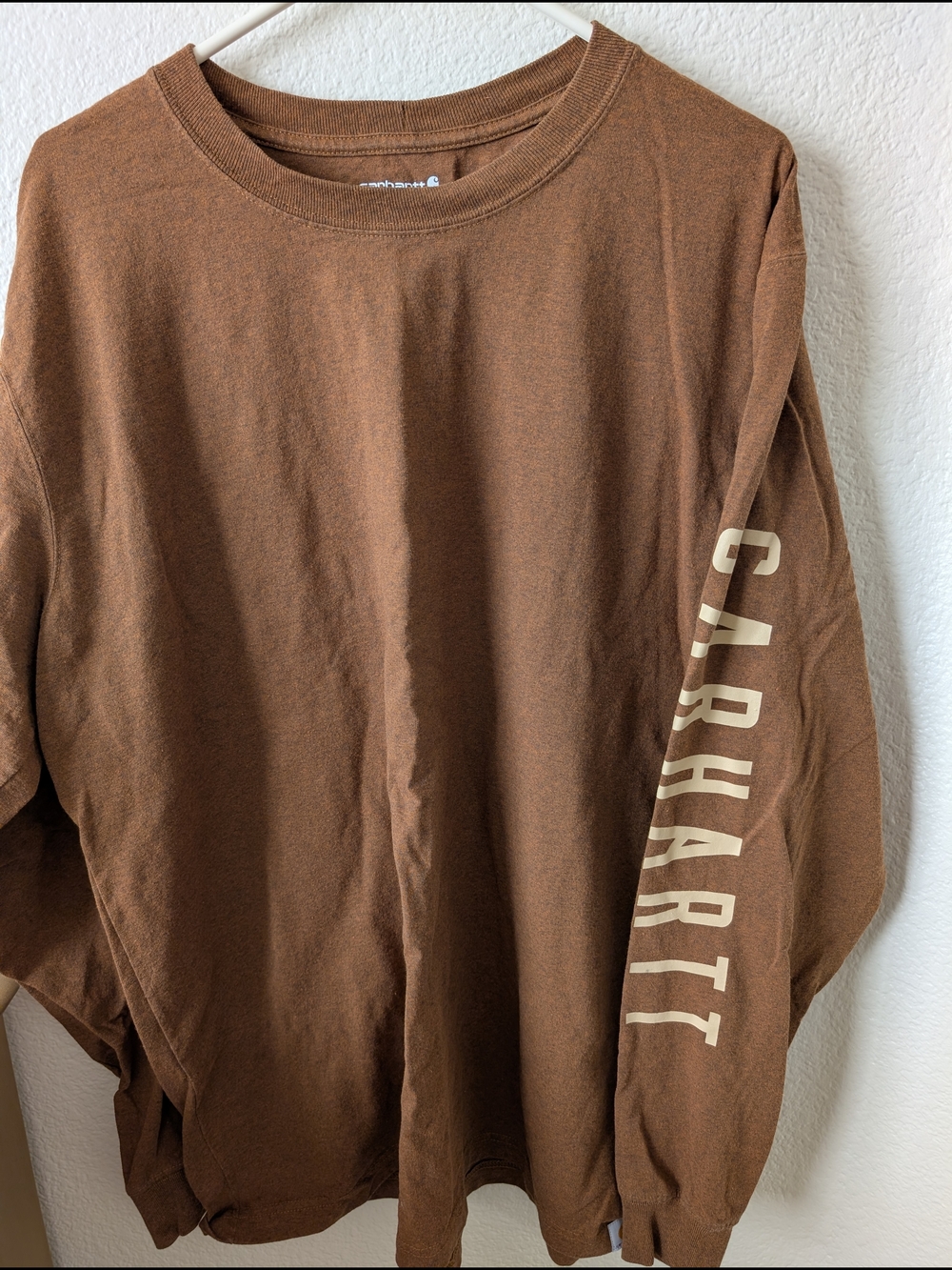 Carhartt Brown Long Sleeve Logo Tee